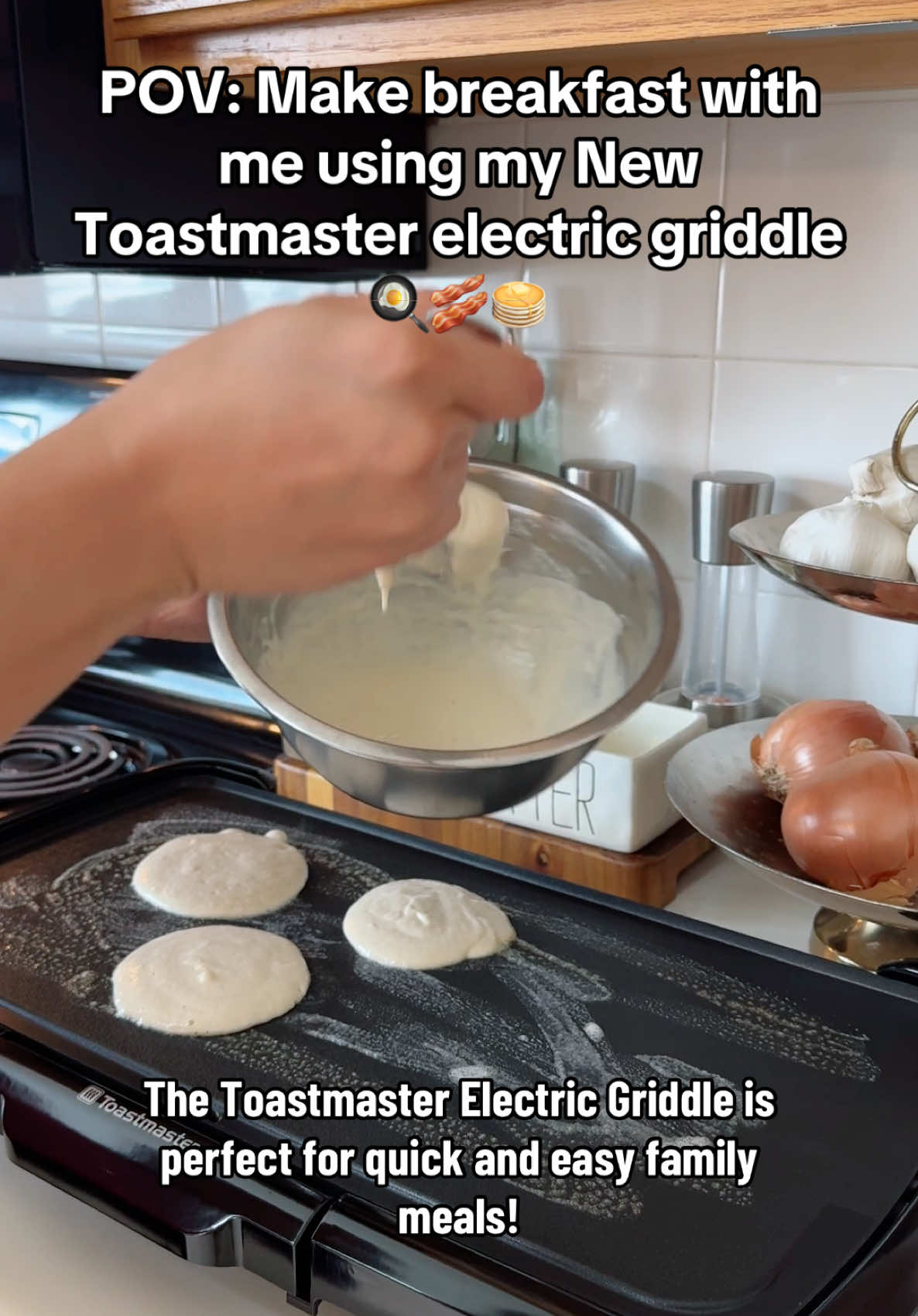 Breakfast made easy! 🍳🥞 Cook more, clean less with the Toastmaster Electric Griddle!  #toastmasters #griddle #breakfast #easycooking #griddlecooking #kitchenessentials #cooking 