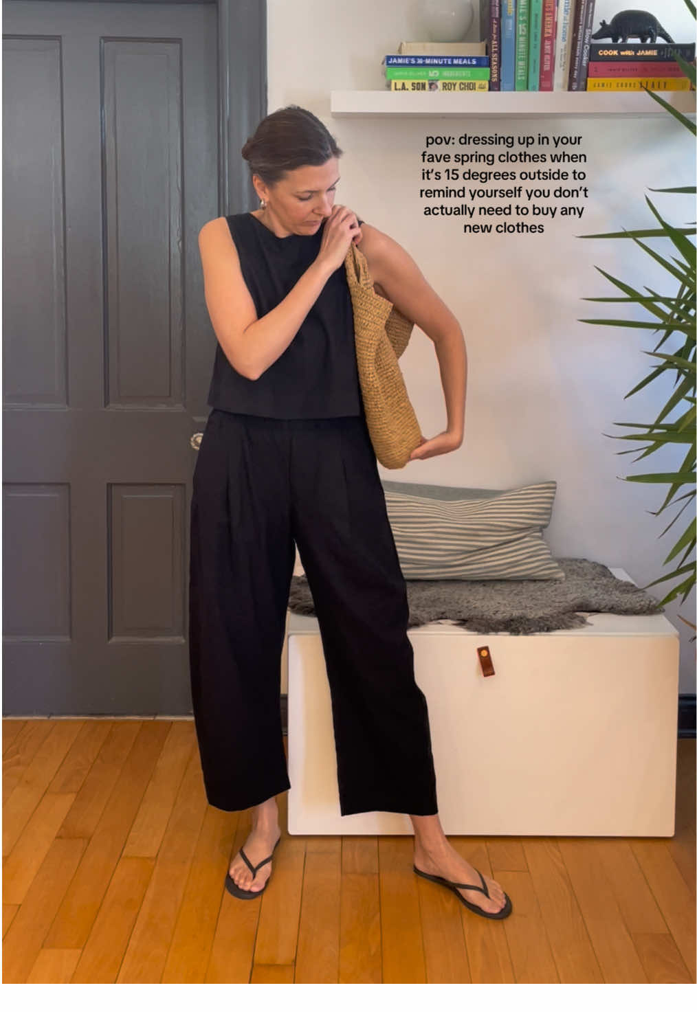 What you have is good enough. 💁🏻‍♀️ #style #fashion #outfitinspo #springstyle #simplestyle