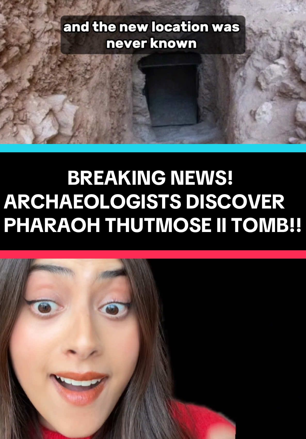 BREAKING EGYPTOLOGY NEWS!! Archaeologists found a Pharaoh’s tomb!! This is the first pharaoh tomb discovered since King Tut!! Pharaoh Thutmose II 🤯🤯 I’m freaking out. This is incredible.  #archaeology #ancientegypt #cleopatra #breakingnews 