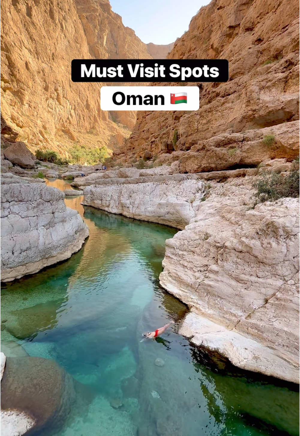 The beauty of Oman!! Is Oman on your bucketlist?? #worldtravel #oman #muscat #desertcamp #wasishab #middleeast #travel