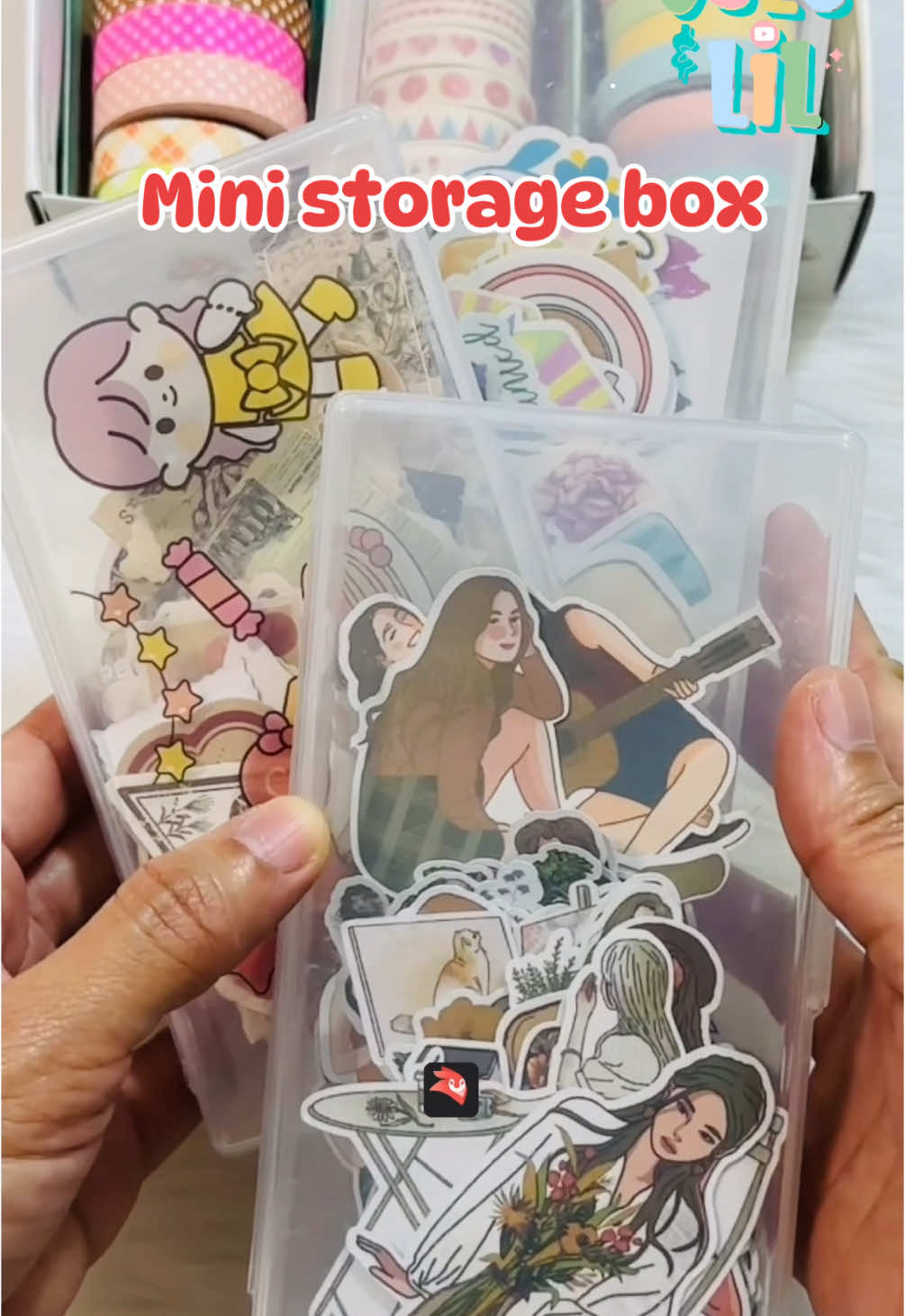 Mini storage box transparent sticker organizer stationery stickers journaling materials #ministoragebox #miniorganizer #transparentstoragebox #stickerorganizer #stickerstorage #stationeryorganizer  #stationery #stationeries #stationeryhaul #stationeryaddict #diary #journal #scrapbook #journaling #journalsupplies #journalingessentials #trending #viral #fyp #fypシ゚ 