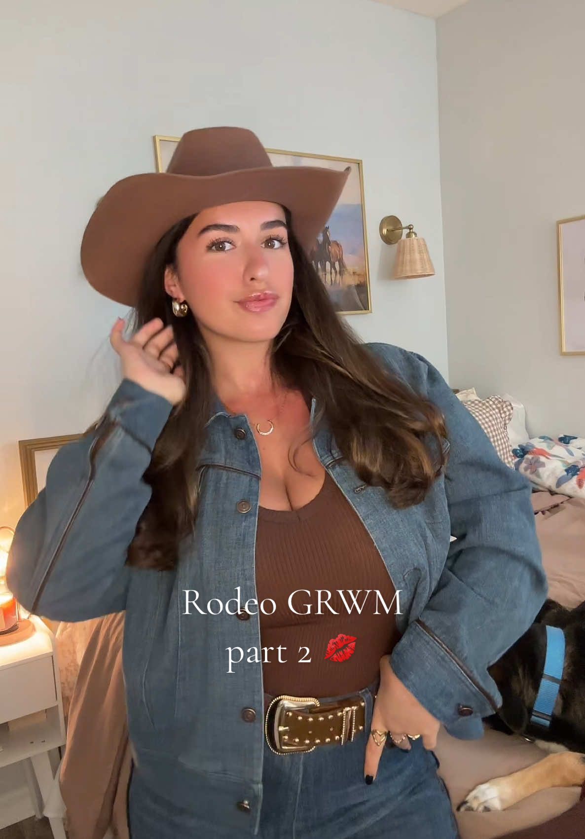 Rodeo GRWM part 2! 🤎 Obsessed with this outfit from @Rodeo Quincy 🐎 #grwm #grwmoutfit #rodeogrwm #chitchatgrwm #outfitinspo #countryoutfit #westernfashion #styleinspo #rodeo #stylewithme #getdressedwithme 