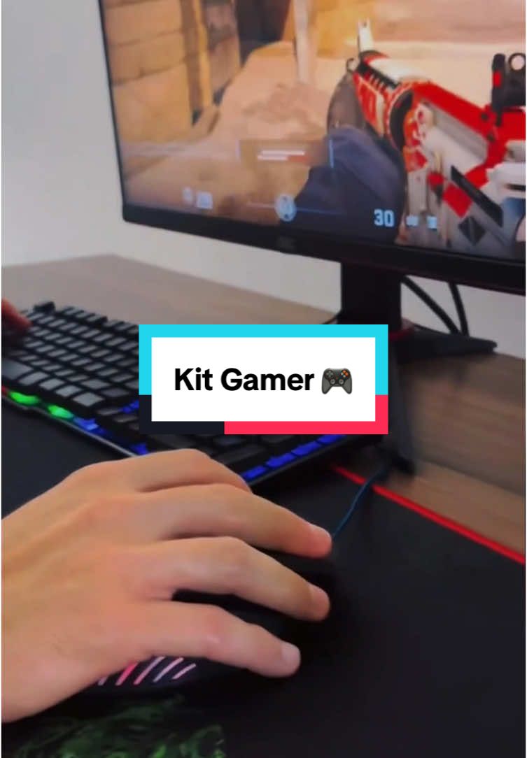A fase de bot já era! Conheça o kit gamer mais desejado do momento com teclado incrível, mouse de 3200 DPI, headset e mouse pad de brinde! 🚀🎮 #Gaming #Teclado #Mouse #GamerLife #RGB #KitGamer #GamingSetup #Shopee