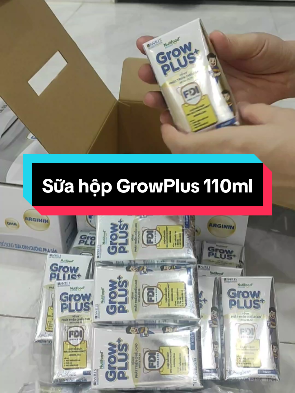 Sữa Bột Pha Sẵn GrowPLUS+ Nutifood của Thụy Điển hộp 110ml (24 hộp x 110ml) dinh dưỡng theo tiêu chuẩn Châu Âu, giúp trẻ phát triển chiều cao, hỗ trợ tăng cân, tốt cho hệ tiêu hoá, phát triển trí não. #growplusbac  #suaphattrienchieucao  #mevabe  #xuhuong 