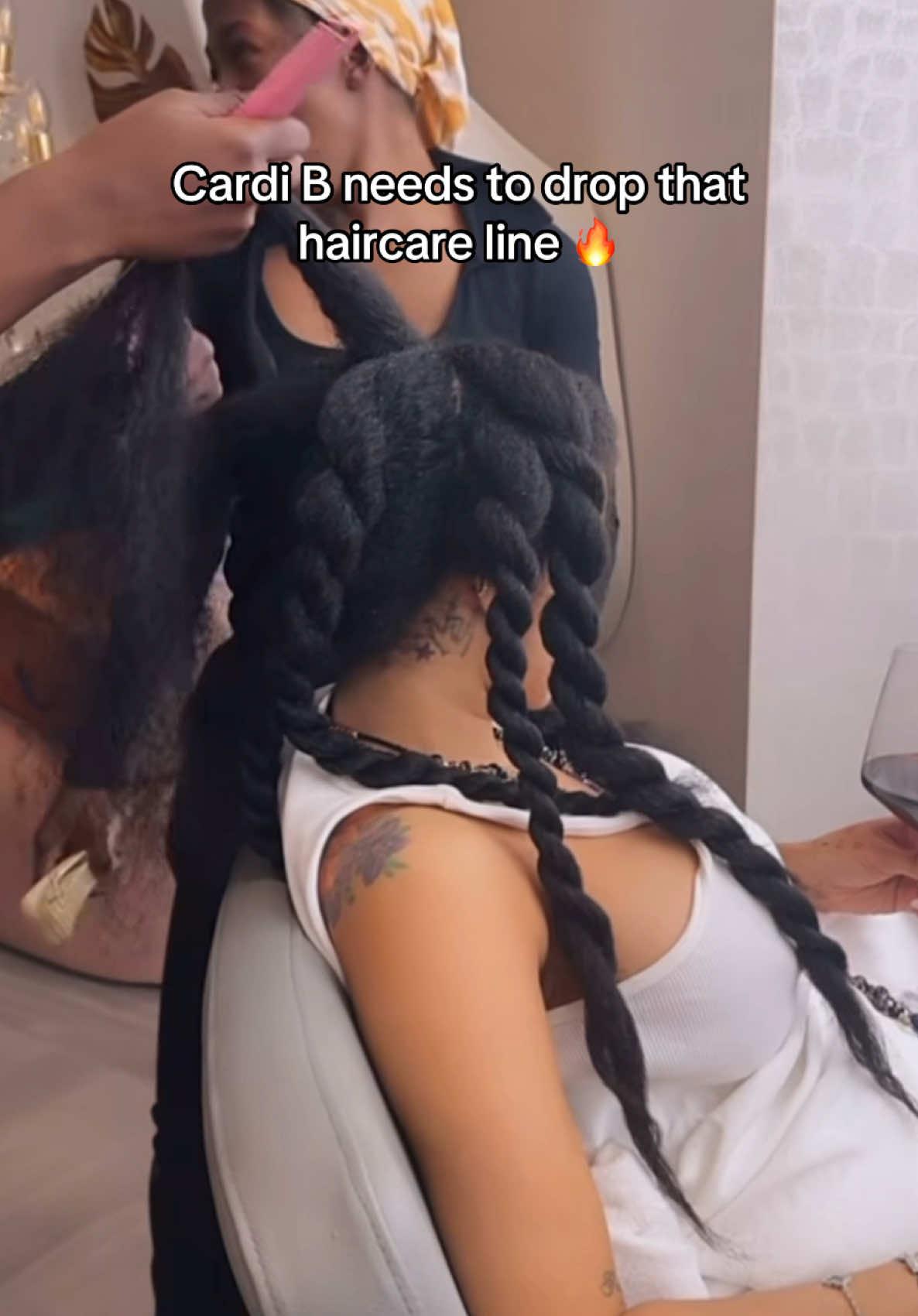 Like yesterdy 💯 Sis really has a buss down under the buss down 😮‍💨😍 #cardib #hairgrowth #naturalhair #fyp #naturalhaircare 