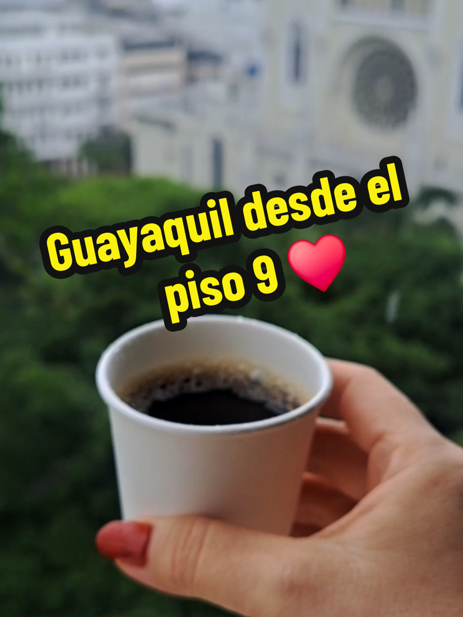 Salud con un rico café Ecuatoriano por mi Guayaquil querido. Días con ésta maravillosa vista hacia la @catedraldeguayaquil el Parque Seminario; puntos turísticos importantes de la ciudad, apreciar desde @hotelunipark 📷🌧🇪🇨 🌞  Admirando cada horario, despejado con cielo azul, nublado, lluvia, un atardecer precioso 💖   #GuayaquilDeMisAmores #Guayaquil #Ecuador #viajaconkattyec #InstameetEC #EcuadorSinGuayaquil