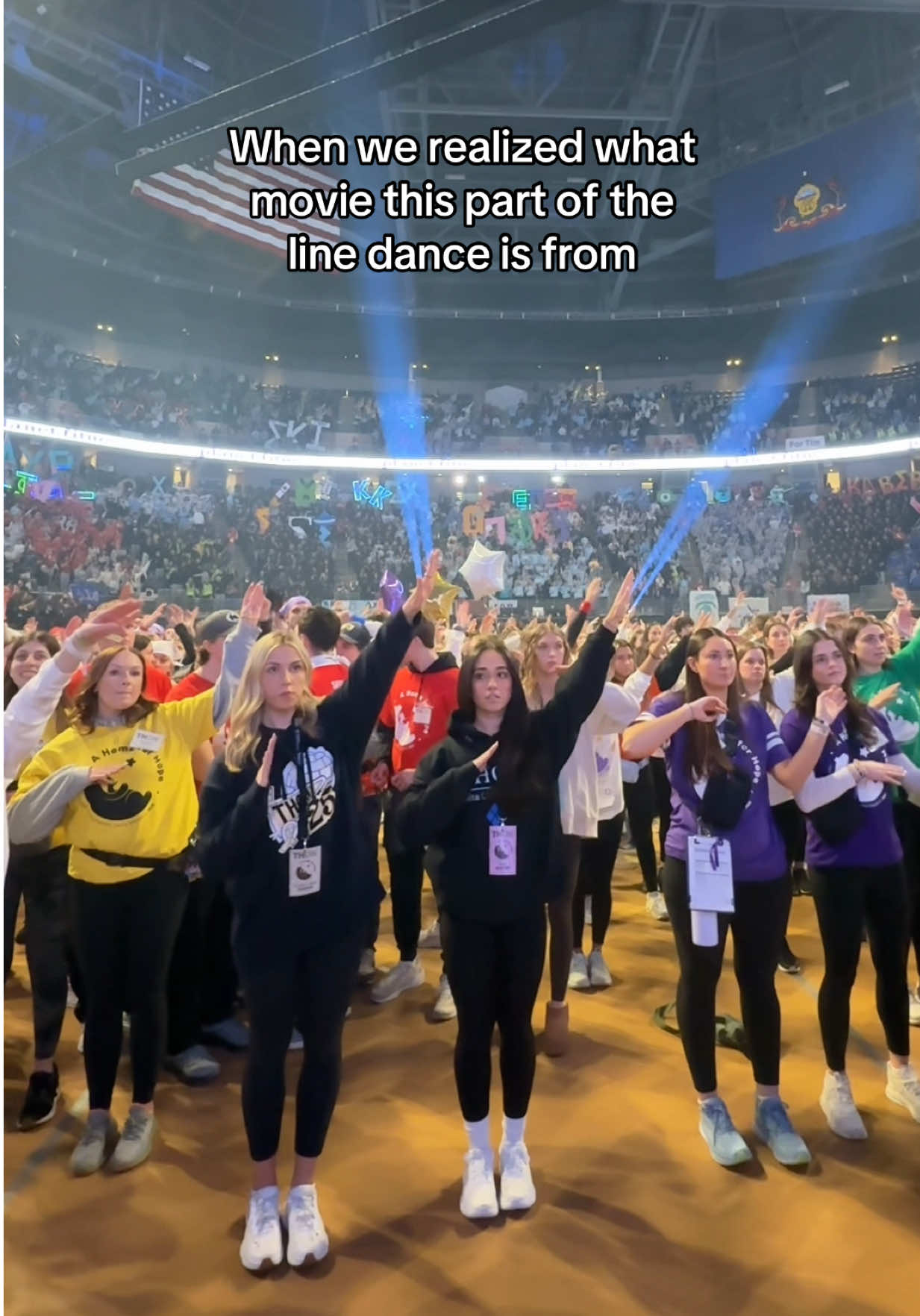 Channeling our inner Mitchie @Chloe #pennstate #psu #thon #pennstatethon #linedance #camprock 