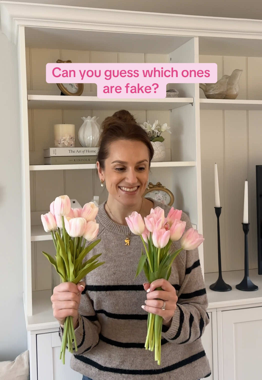 These are the BEST FAUX TULIPS I’ve ever seen 😮  You get 15 stems in a box and they are so affordable!! They’d make a lovely gift too 🥰 Plus! They won’t droop like real tulips and they’ll last all spring! 🥳 #fauxflowers #amazonfinds #amazonhomefinds #fauxtulips