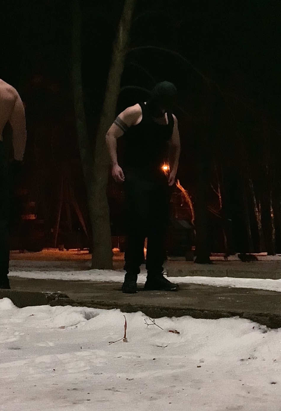 winter, cold, frost and burpees