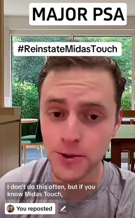 TikTok, Bring Back Midas Touch! TikTok, I need your help! It’s not often I reach out like this, but the independent news organization Midas Touch has just been banned from the platform, and we need to take action. In the last 24 hours, right-wing trolls mass reported their account, leading to this unjust ban. Midas Touch, founded by the three brothers Ben, Brett, and Jordy, does incredible work, breaking news stories that often get picked up by mainstream media. Their TikTok account is essential for their mission, and they have not violated any community guidelines. This ban is purely a result of coordinated attacks by those who want to silence their important voice. I take this personally because I’ve been in their shoes. After gaining over a million followers, my account was also mass reported by trolls and permanently banned. I had to start from scratch, and I don’t want Midas Touch to go through that. Here’s what you can do: repost this message, share this video with your friends and family, and make your own video tagging TikTok to demand they reinstate Midas Touch. I also urge everyone to mass report TikTok for this unjust ban so that our voices are heard all the way to the top. Let’s stand together and make this happen! #ReinstateMidasTouch #TikTokHelp #StandWithMidas #FreeSpeech #IndependentMedia #SocialMediaJustice #MassReporting #ProtectVoices #BreakingNews #AllTheWayToTheTop #Needed #ShareThis