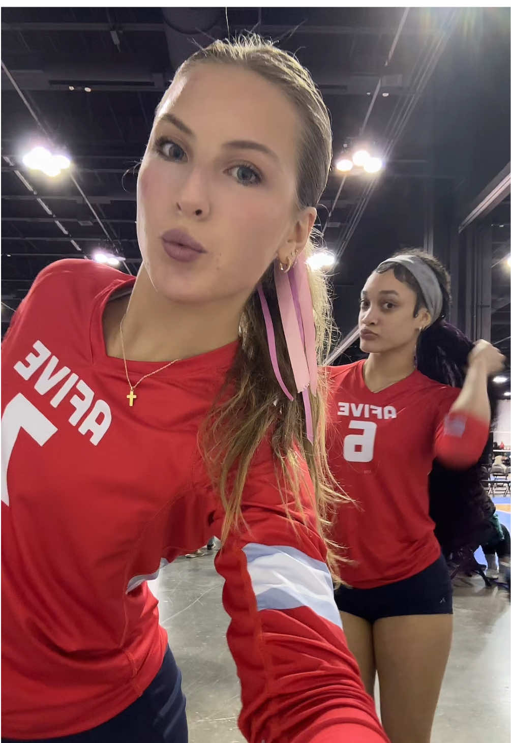 On to gold bracket 🤗 #volleyball #tallgirl #volleyballworld #volleyballgirls #67 #volleyballplayer #sports #athlete #tallgirls #duo #athletesoftiktok #dance #middle #setter 