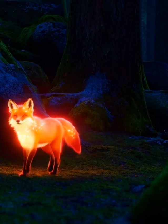 A raposa de fogo #fox #ai #animation #magic 