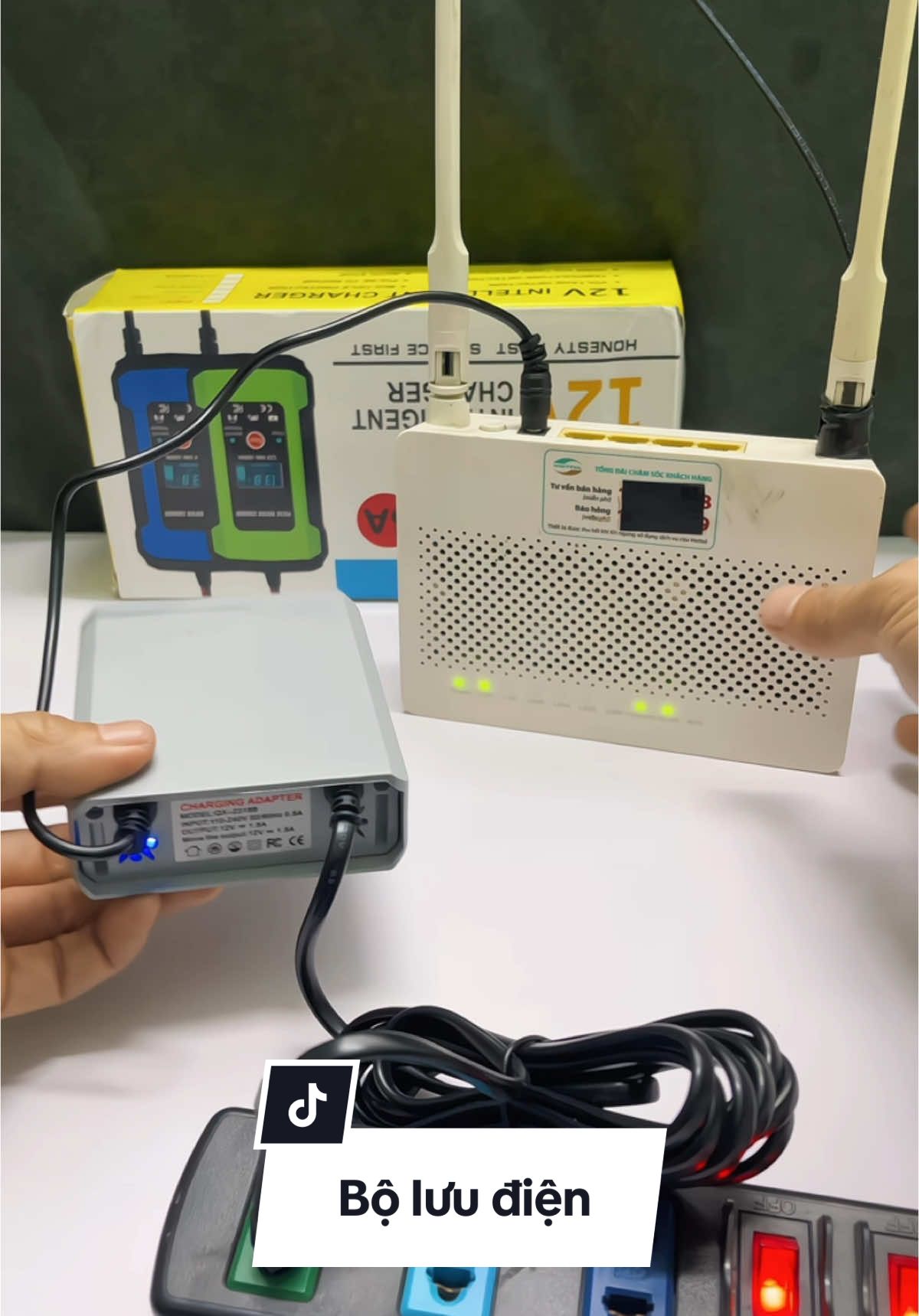 Bộ lưu điện UPS cho wifi và camera khi cúp điện. #boluudien #boluudiencamera #boluudienwifi #boluudienups 
