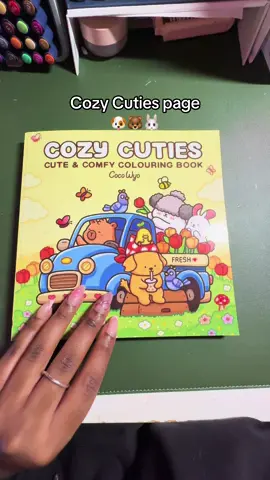 Another cutesy page from #cozycuties #cozycutiescoloringbook #cozycutiescocowyo #cocowyocoloringbook #arrtx #ohuhumarkers 