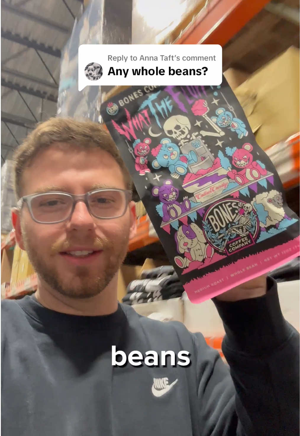 Replying to @Anna Taft Of course, we have whole beans! Many of our flavors are available in both ground and whole bean options! #bonescoffee #coffeetiktok #coffeeflavor #favoritecoffee #coffeebeans 