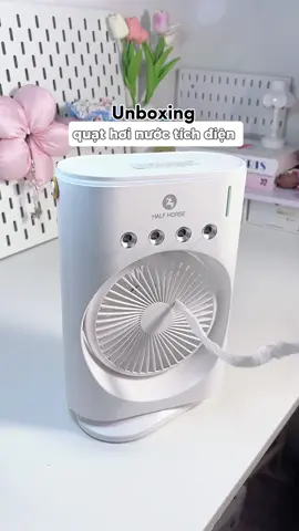 Quạt hơi nước tích điện siu mát 🧊💦#viral #xh 