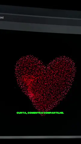 Aprenda a criar um efeito de coração no Visual Studio Code. #HeartEffect #VisualStudioCode #TutorialDeProgramação #CódigoCriativo #dicasdedesenvolvimento 