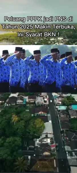 Bagian 8 Peluang PPPK jadi PNS di Tahun 2025  Makin Terbuka, Ini Syarat BKN ! Peralihan status Pegawai Pemerintah dengan Perjanjian Kerja (PPPK) menjadi Pegawai Negeri Sipil (PNS) menjadi salah satu topik yang banyak dibicarakan di kalangan aparatur sipil negara. Tahun 2025, peluang PPPK jadi PNS semakin terbuka lebar seiring dengan kebijakan terbaru dari pemerintah. Salah satu regulasi yang mendukung peralihan ini adalah Surat Edaran Nomor 14 Tahun 2024 yang dikeluarkan oleh Badan Kepegawaian Negara (BKN). Lalu, bagaimana peluang serta syarat bagi PPPK jadi PNS?  Syarat PPPK untuk Beralih Menjadi PNS BKN menetapkan beberapa syarat bagi PPPK yang ingin mengikuti seleksi CPNS dan beralih menjadi PNS, di antaranya: 1. Telah menjalani masa perjanjian kerja minimal satu tahun. 2. Memiliki predikat kinerja minimal “Baik” dalam satu tahun terakhir. 3. Tidak sedang dalam proses peradilan karena dugaan tindak pidana. 4. Tidak dalam pemeriksaan terkait pelanggaran disiplin oleh pejabat yang berwenang. 5. Tidak mengajukan upaya keberatan atau banding administratif sesuai peraturan perundang-undangan. #newsgurupppk #newsgurupns #gurupppk #gurupns #fypforyoupage 