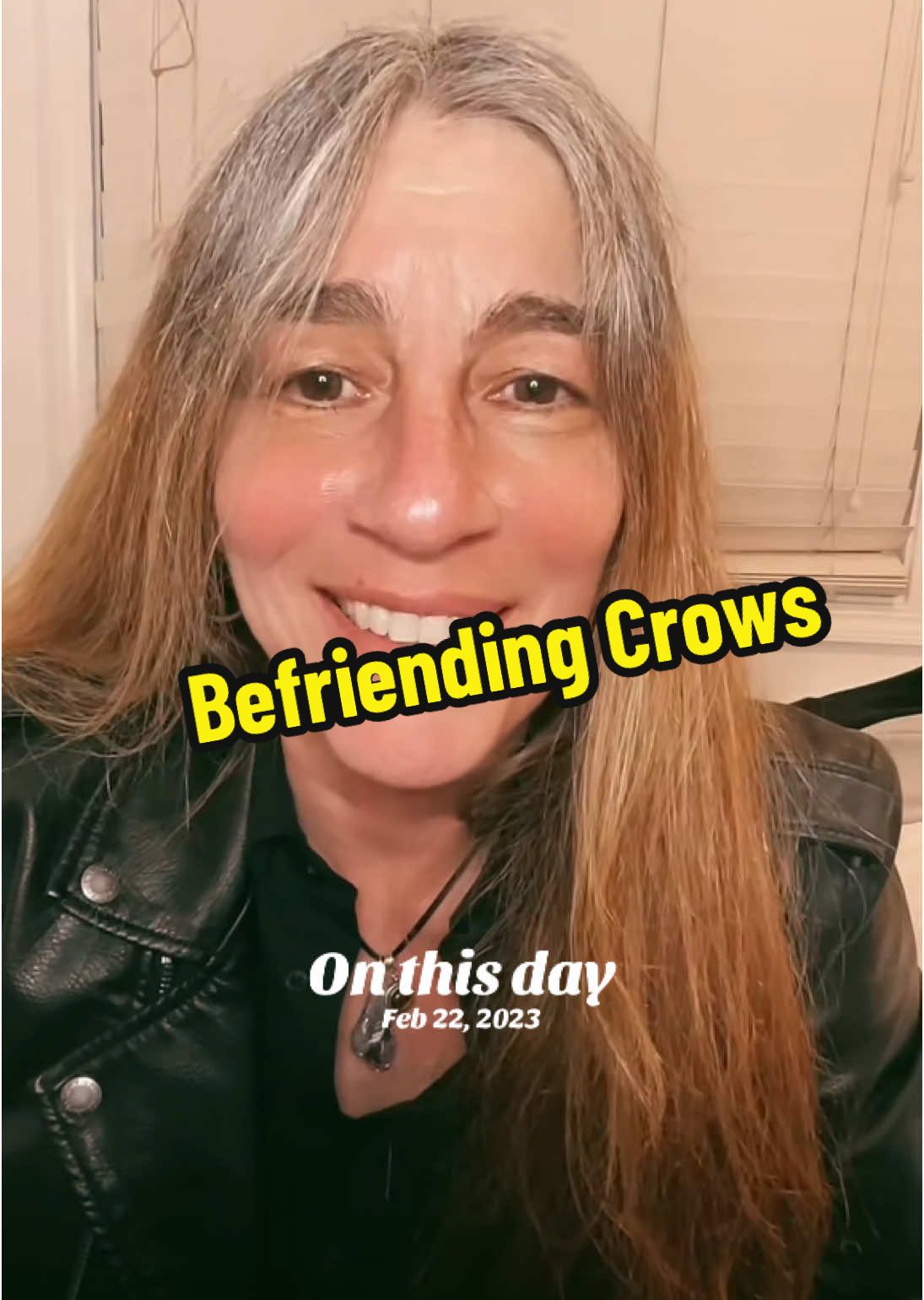 #onthisday i'm sure there are many ways to make friends with crows and other animals, but I move very slowly around them and let them come to me when they are ready. And if they are never ready, I respect their space. That aside, look at how much my hair has grown out in two years! Wow! Thanks for being here with me through so many changes #crow #corvid #healing #learning #growing #genx