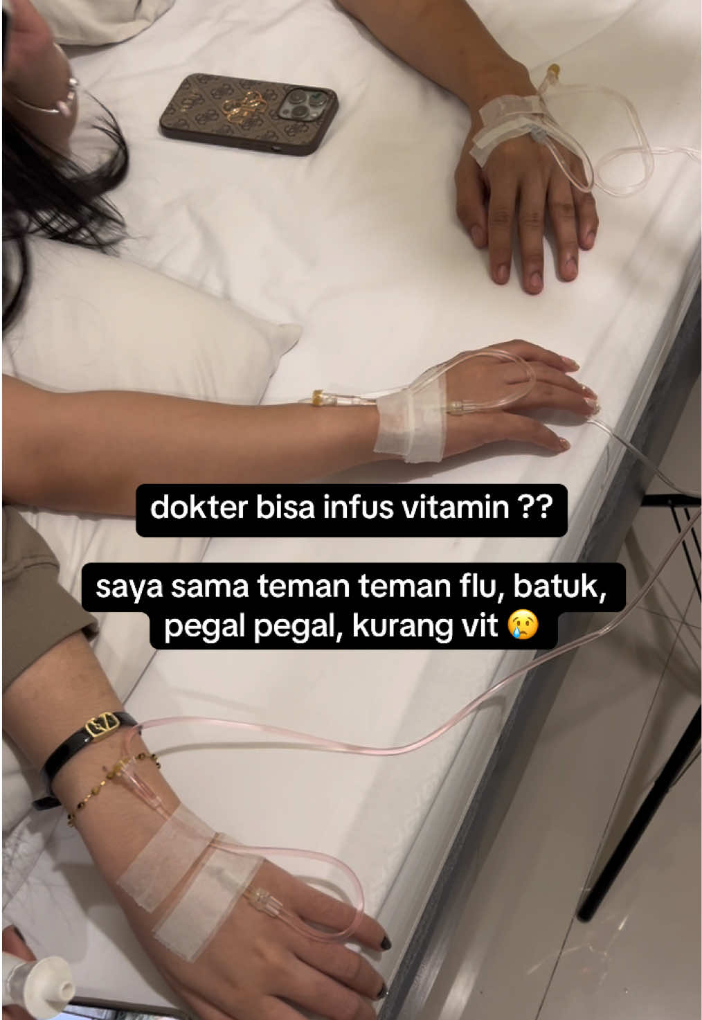 badan pegal pegal, batuk, flu, demam, kurant fit. solusi nya infus vitamin imun booster + infus paracetamol + injc vitamin C. badan langsung fit 🔥🔥