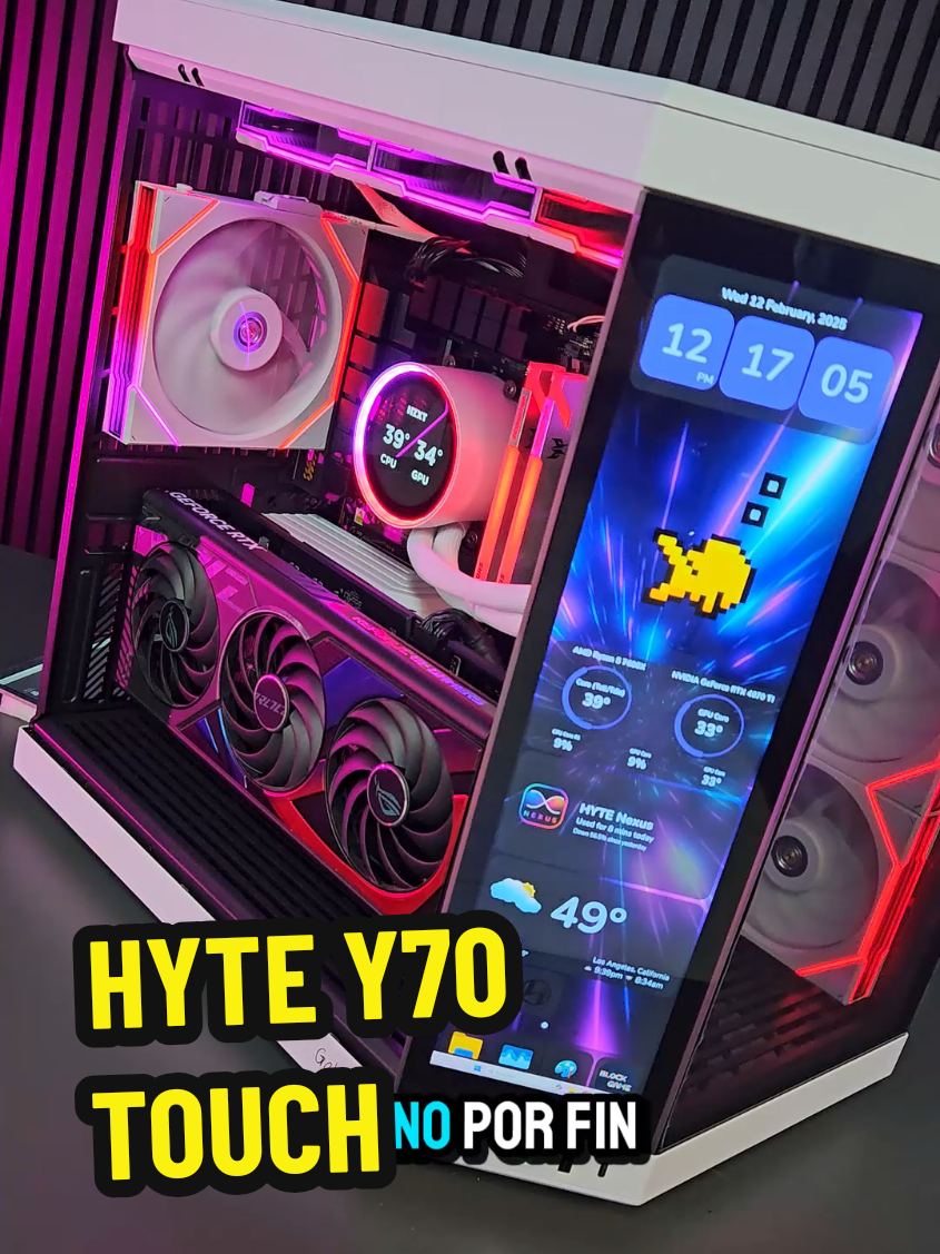 HYTE Y70 Touch al detalle #pcgaming #hytey70touch #tutorial #pcgamer #informatica 