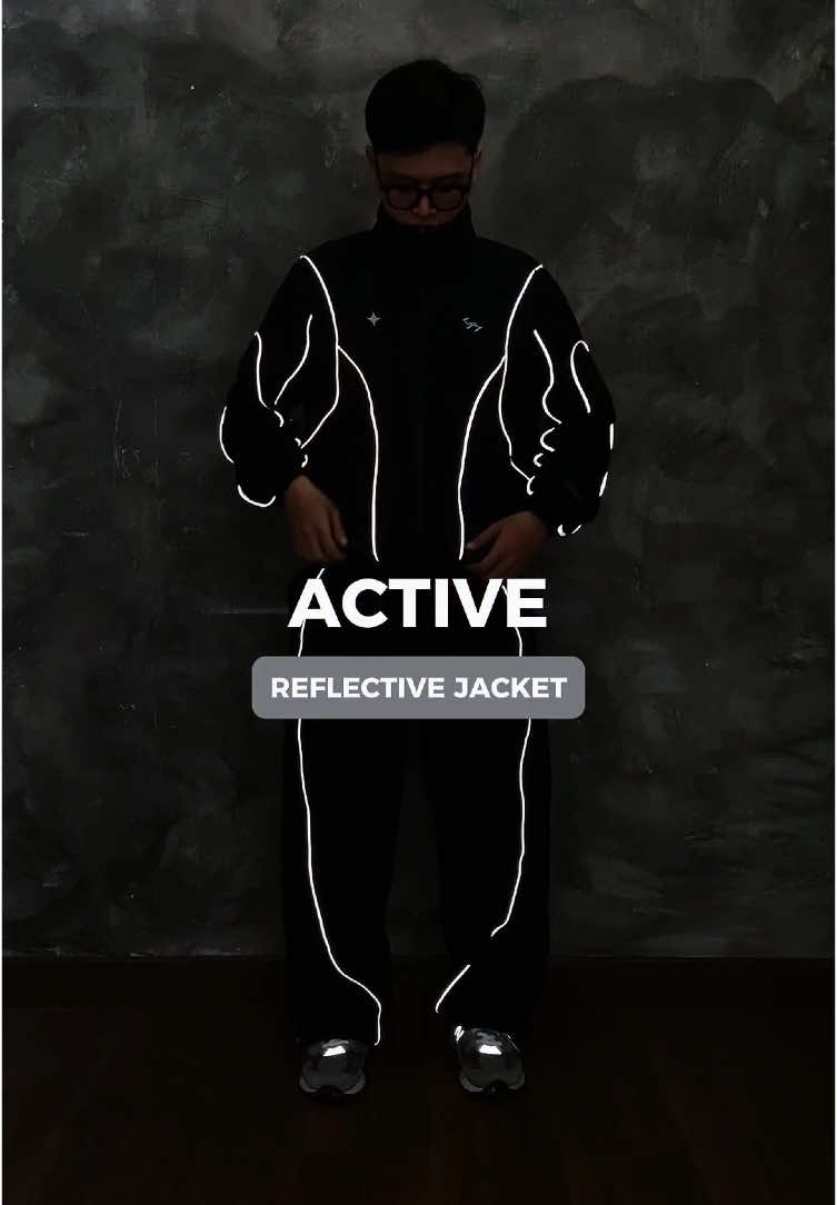 New drop from FW’25 collections ‘Active’ tracktop reflective jacket. available online & offline store! #fashion #outfit #OOTD #streetwear #reflective 