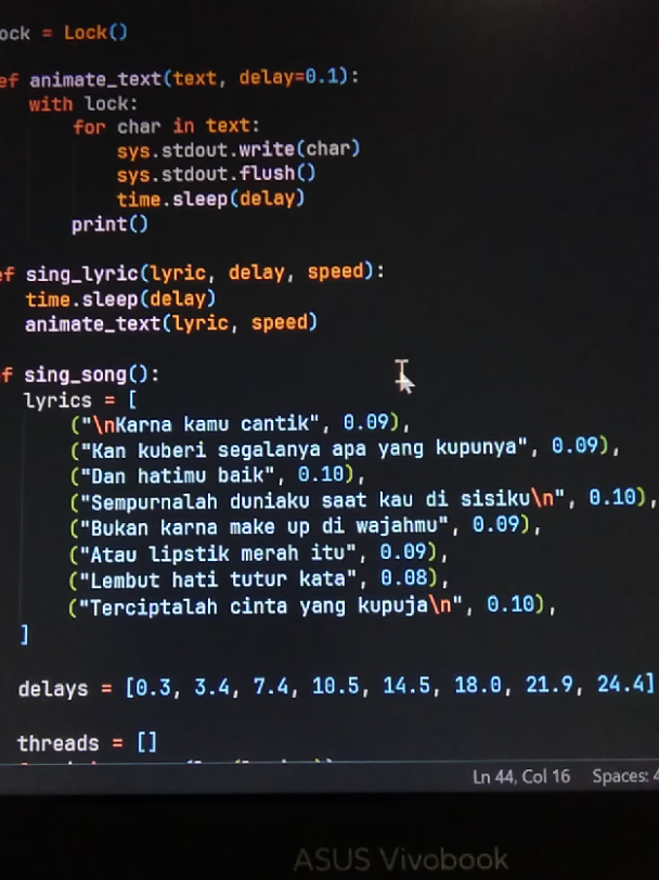 kamu itu kayak judul lagu ini  #coding #songlyrics #bucin #teknikinformatika #python 