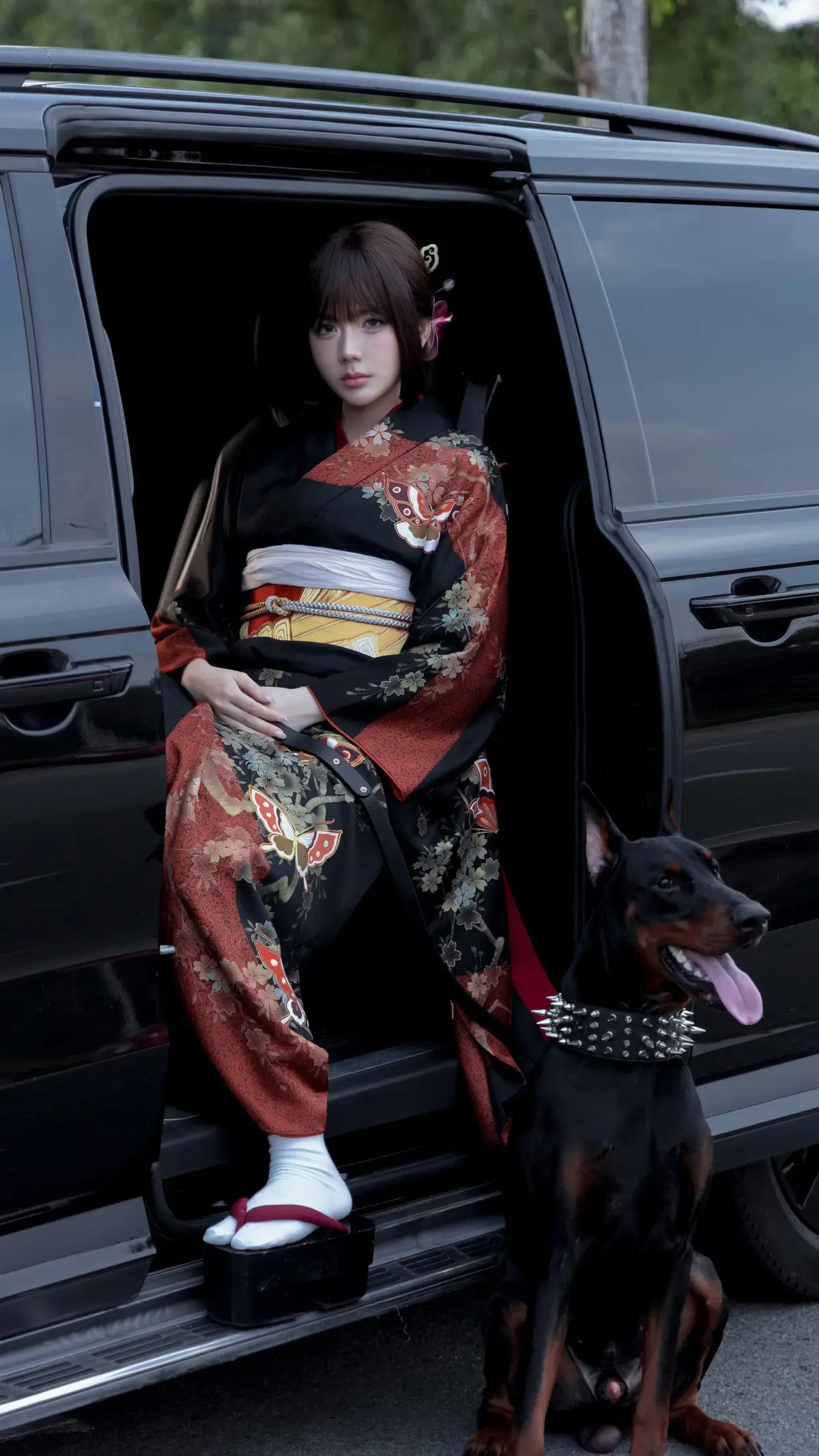 Chụp kimono style yakuza #spacesaiorstudio #chupanh #kimono #doberman #xuhuong 
