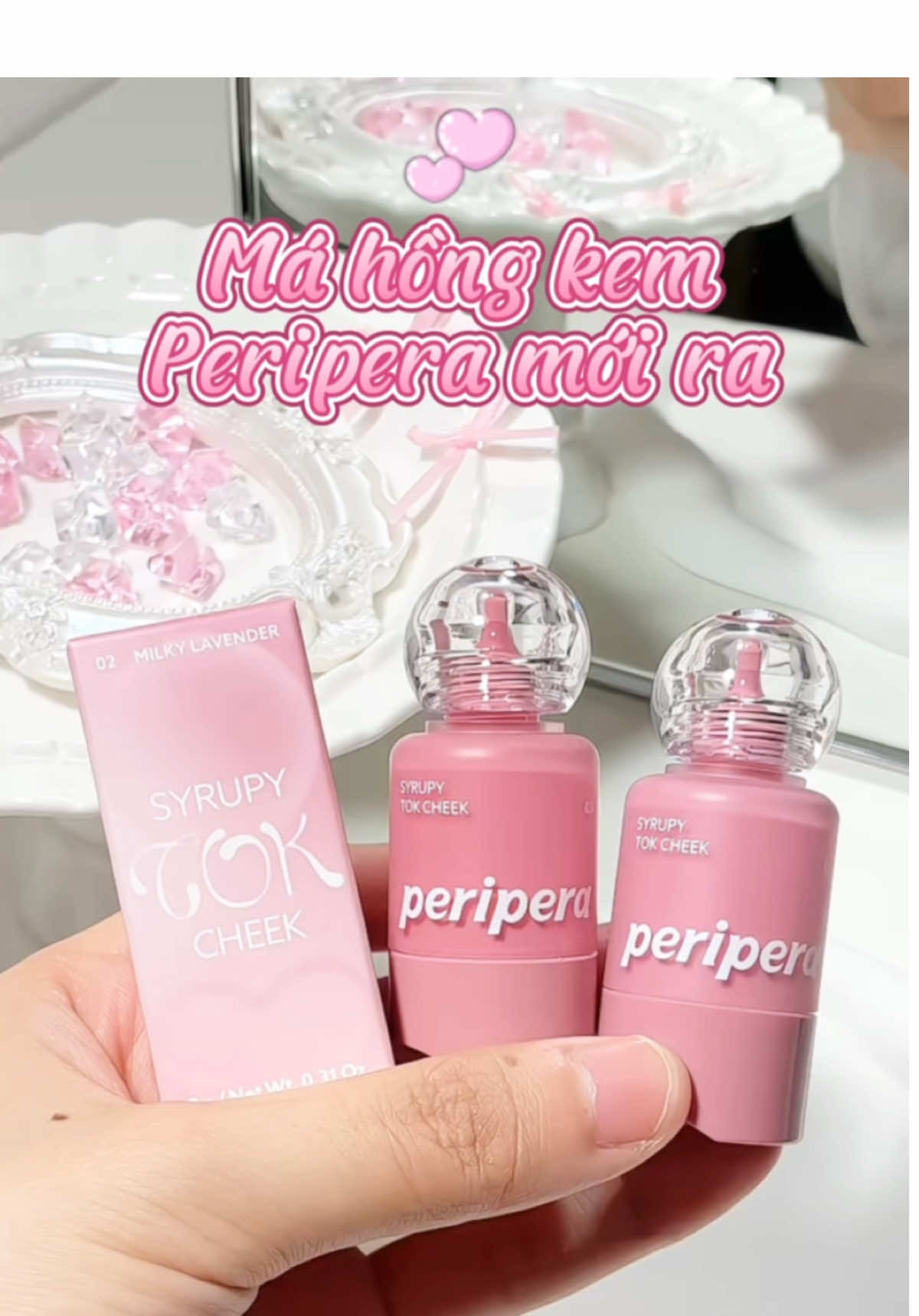Má hồng kem mới ra của peripera packaging dễ thương xỉu🎀💗🥰#review #mahong #peripera #periperasyrupytokcheek #swatches #fpy #BeautyTok #trending #xuhuong2025 #viralvideo 