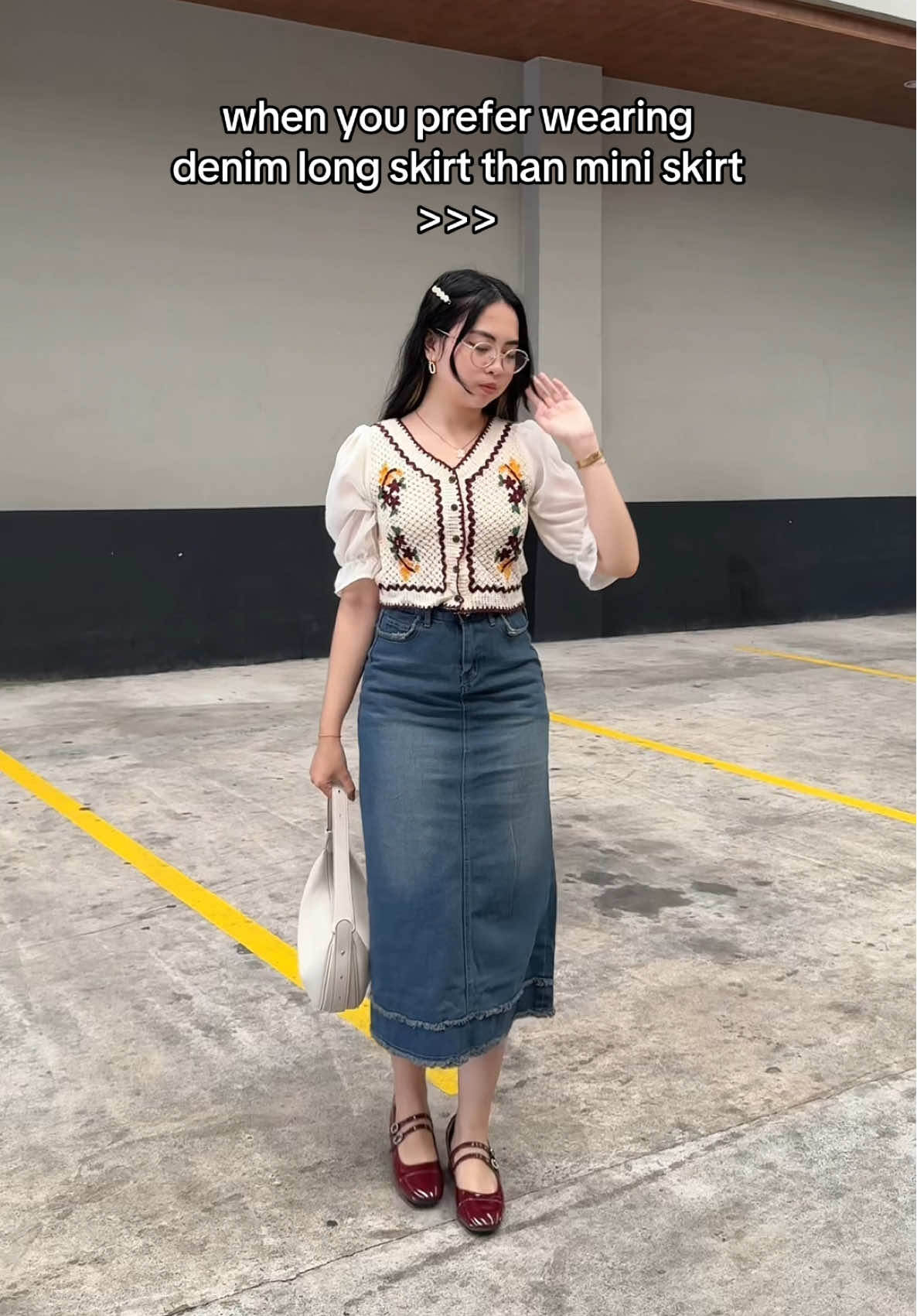 ganda netong denim skirt!! #fyp #denimskirt #skirt #outfitideas 