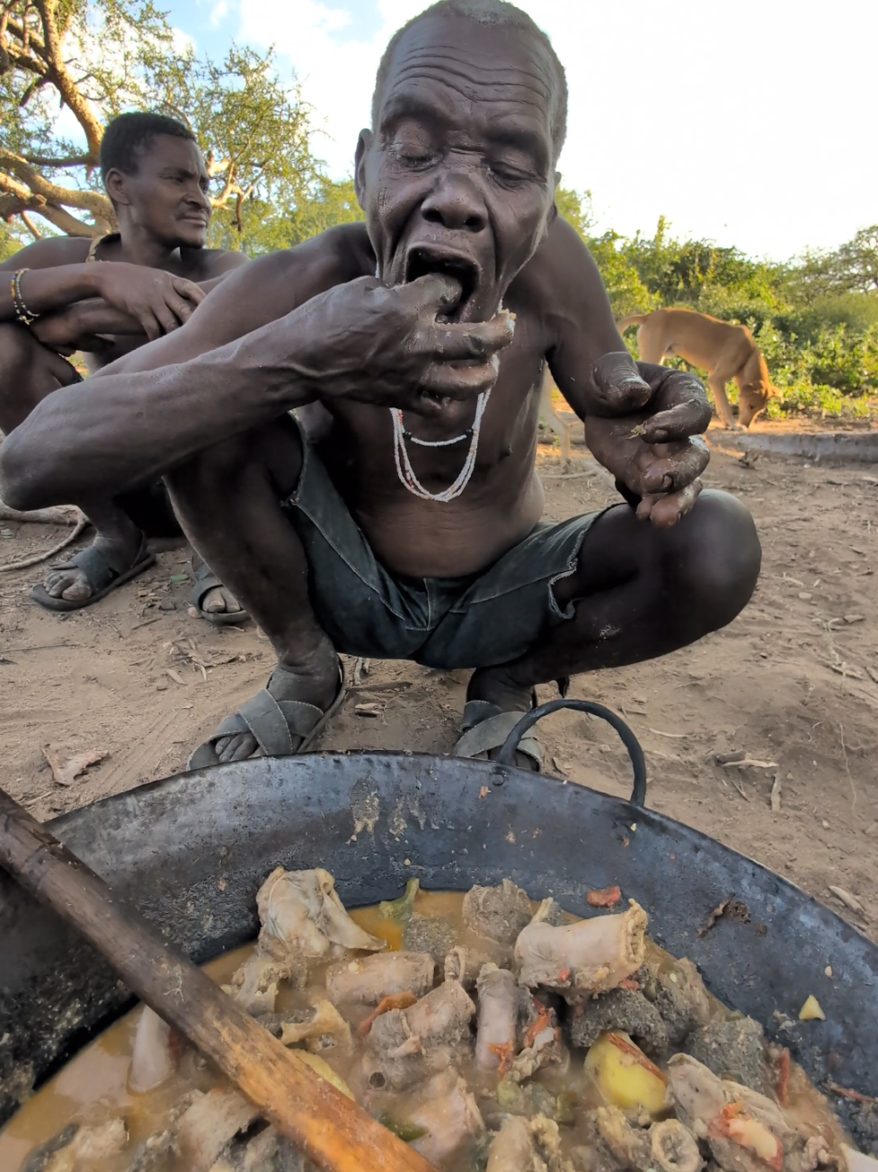 Wow That's incredible delicious food Bushman Cooks middle of nowhere ‼️😋😲🍲#africastories #usa🇺🇸 #culture #football #village #FoodLover #uktiktok 