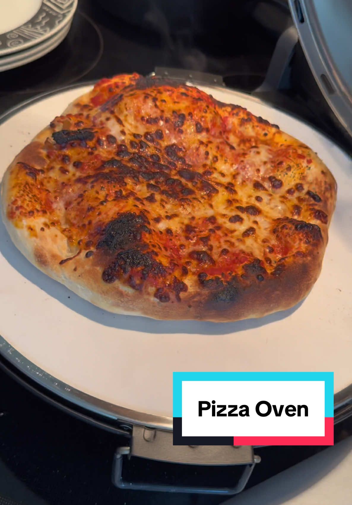 These pizzas only took 4 minutes and they were enjoyed by all! They’ll be even better when I make the dough and sauce from scratch—and for a fraction of the price!😋🍕#OptimisticKitchen #happyeating #homemadepizza #piezano #pizzaoven #granitestone #TikTokShop   #creatorsearchinsights 