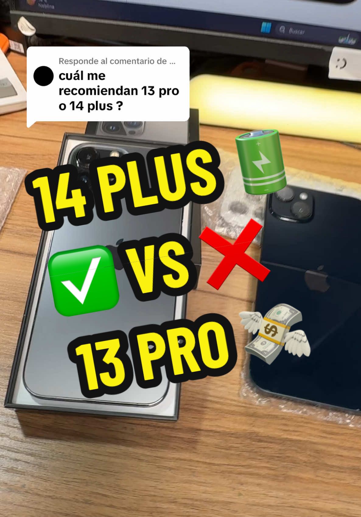 Respuesta a @... 13 Pro 🥊VS 14 Plus  Cual comprarias? 🤔📲