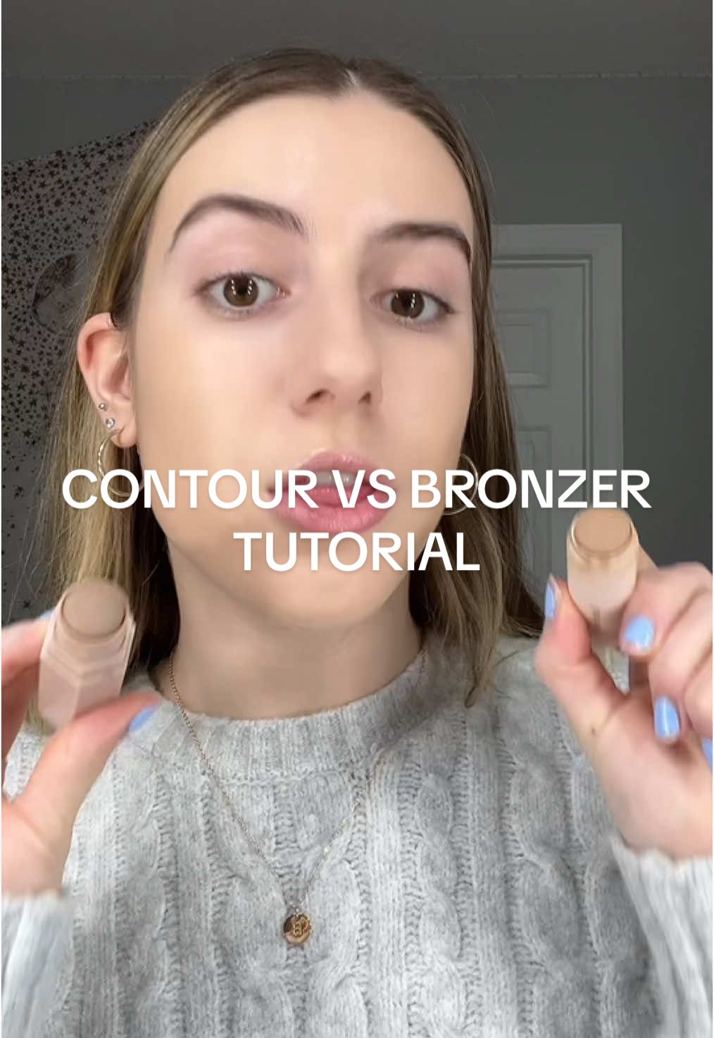 Contour vs bronzer🥰 #bronzertutorial #contourtutorial #makeuptutorial #beginnermakeup @Fenty Beauty @Rare Beauty 