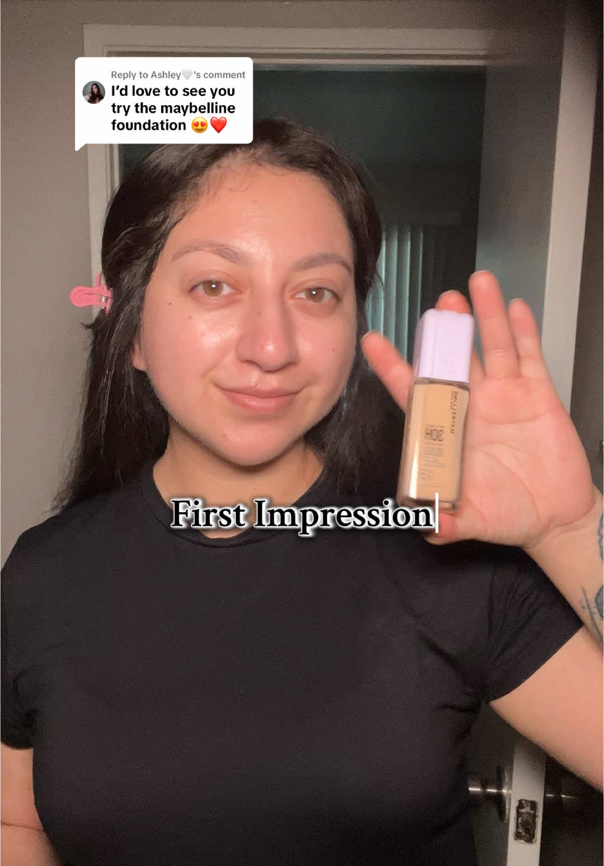 Replying to @Ashley🤍  A little try-on of the new @Maybelline NY Super Stay 30H Lumi Matte Foundation! I use shade 118 for reference. I absolutely love it!! #maybellinesuperstay #firstimpressionsmakeup #firstimpression #makeuptryon #newmakeup 