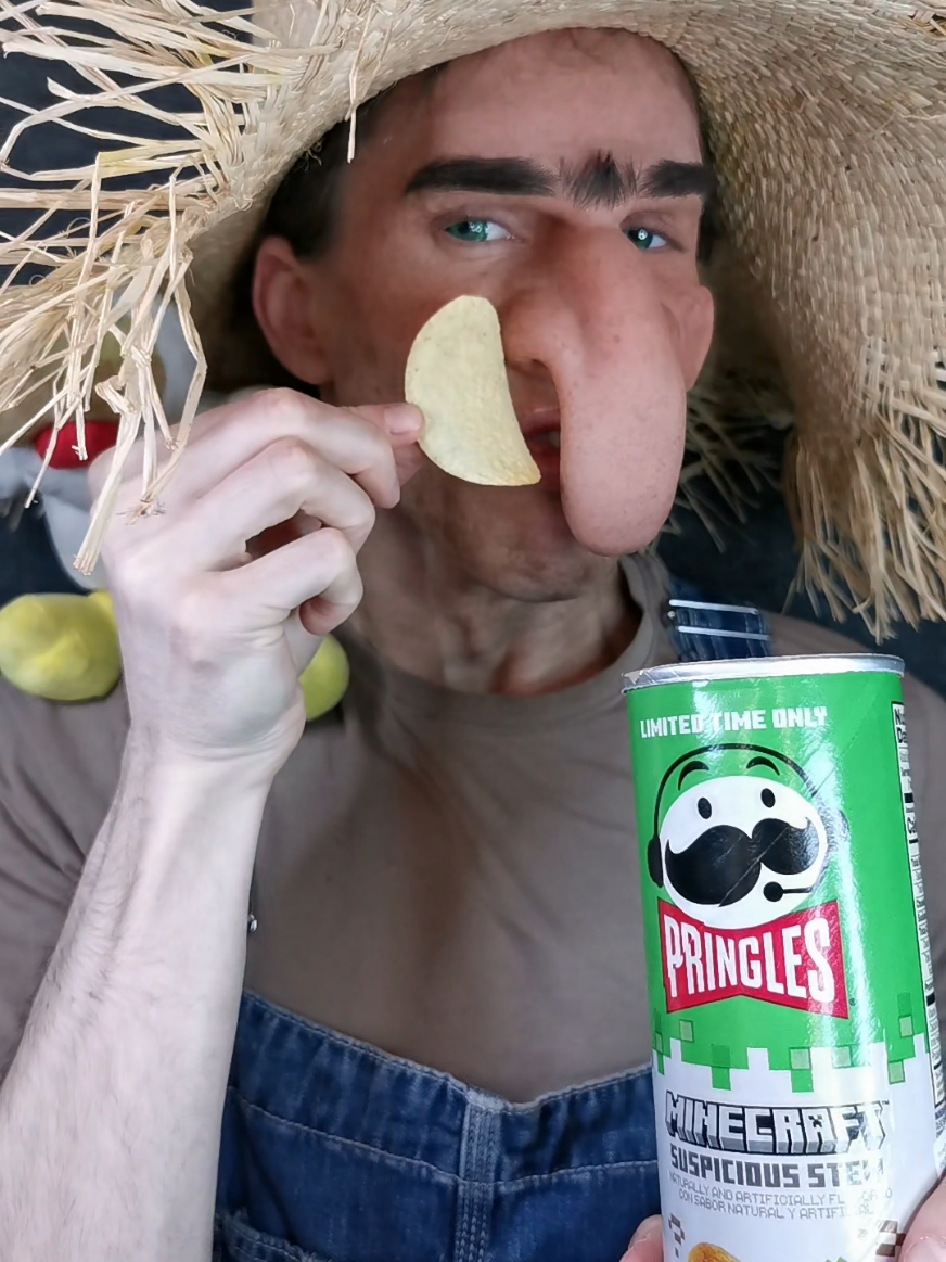 Suspicious Stew PRINGLES!?! OMGH takes me back to my village and my grandmas cooking 🤭 @Minecraft  @Pringles  @A Minecraft Movie  #cosplay #sfxmakeup #Minecraft #cute #funny #silly #pringles #delicious #asmr #foryou #fyp #tastetest 