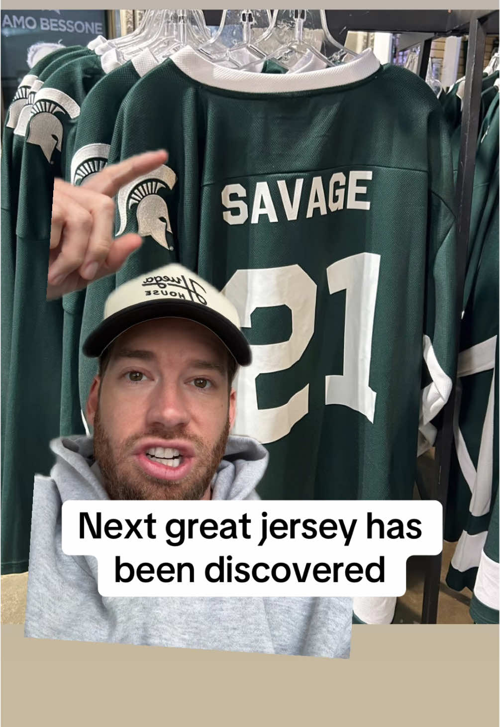 Dude’s NIL valuation has to be soaring 📈 #redsavage #21savage #nhljerseys #nbajerseys #nfljerseys #michiganstatespartans #michiganstatehockey 