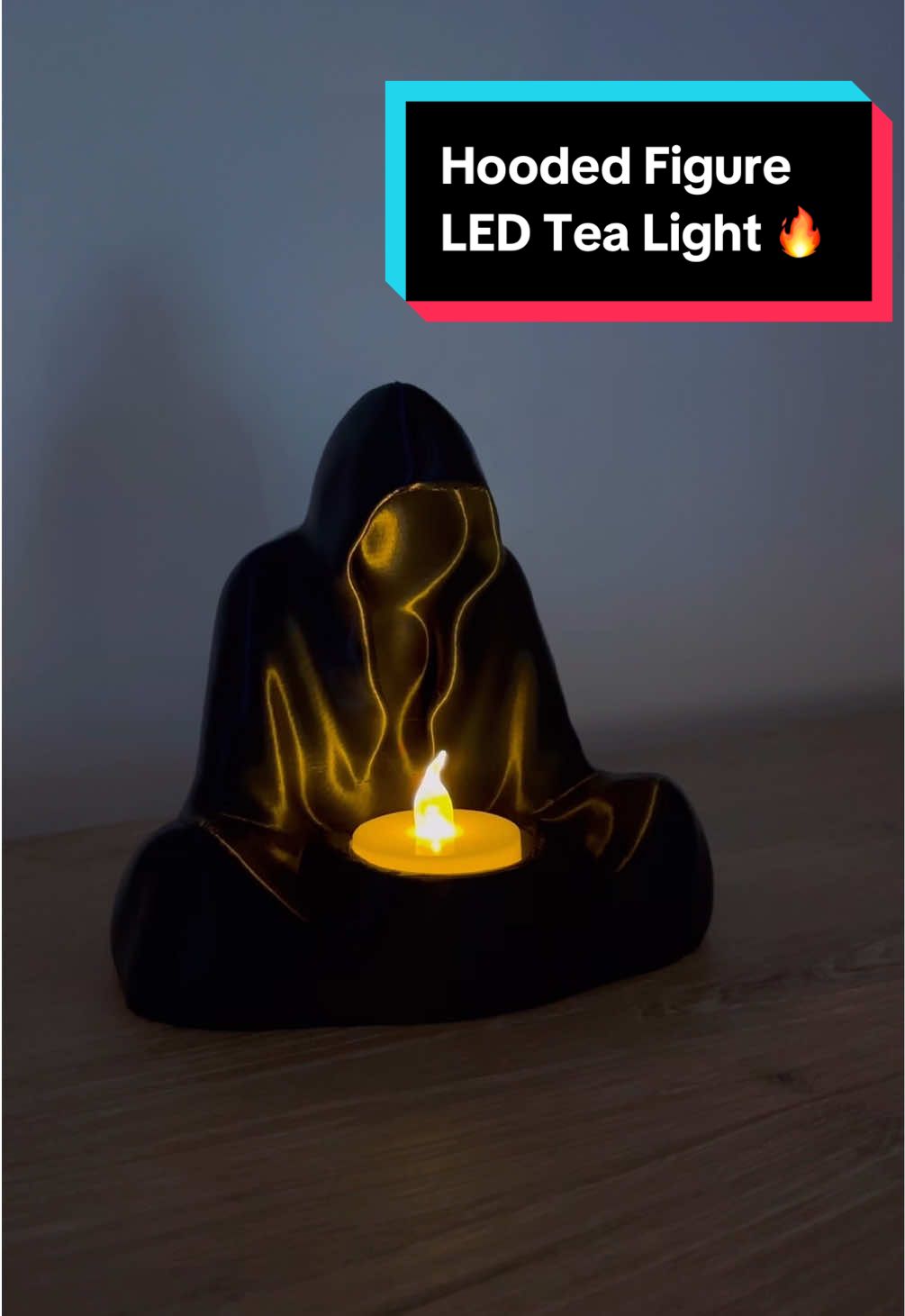 New LED tea light holder design 🔥 Model: Hooded Figure Designer: MysticMesh3D STL files: Thangs/MysticMesh3D #3dprinting #3dprinter #3dprintershop #3dprinted 