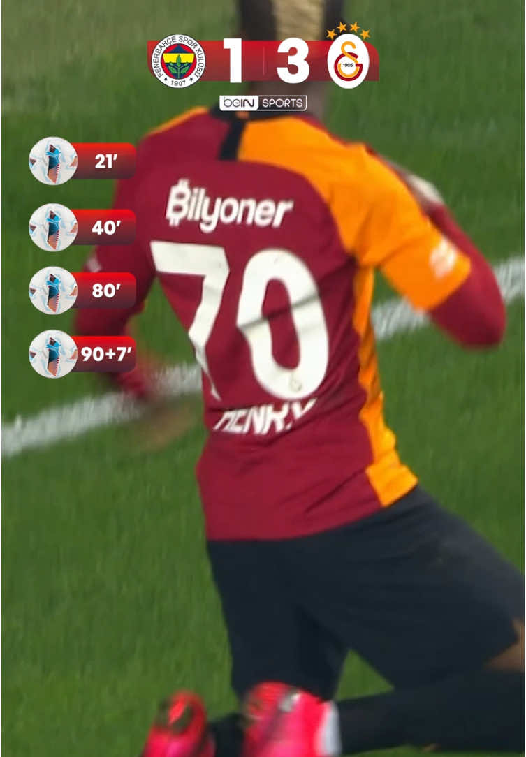 👉 Galatasaray, yıllar sonra Kadıköy'de üç puan alıyor! 🗓️ 2019-2020 Sezonu 🟡🔵 Fenerbahçe 1-3 Galatasaray 🟡🔴 🔜 Bir sonraki randevu, yarın akşam 20.00'de #beINSPORTS 1 ekranlarında! #GSvFB