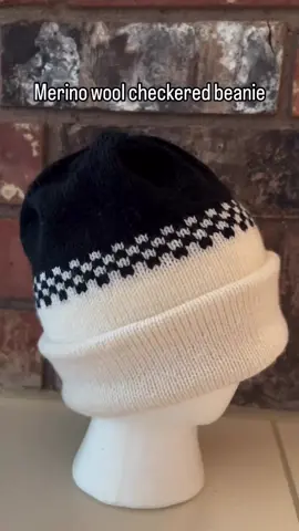 Merino wool beanie I just finished.  Not the biggest fan of checkers, but I’m starting to like them in small doses.  #handmade #DIY #fiberart #yarntok #yarnspiration #yarn #wool #knitting #knittok #knittersoftiktok #crochettiktok #knitting #knit #knitwear #beanie #fashiontiktok #fashion 