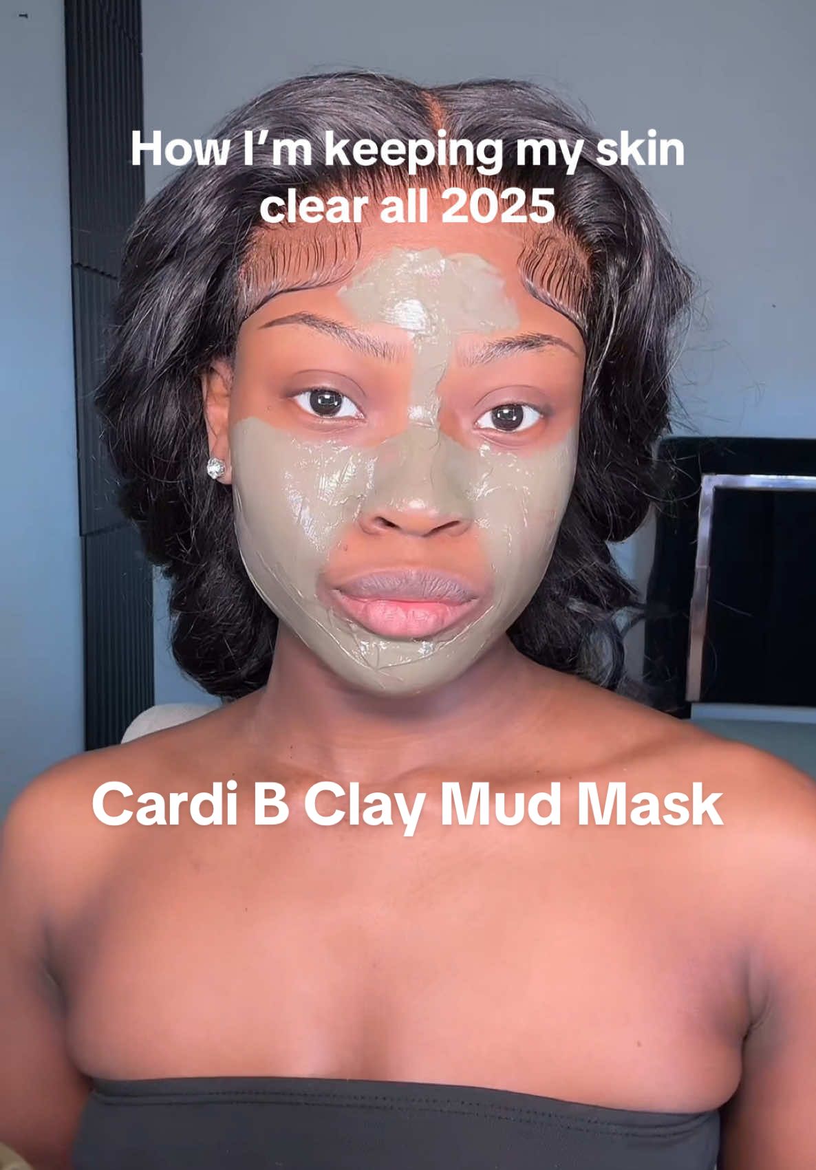 Cardi B really put us on to the Korean clay mud mask💚💚 #kbeauty #mudmask #cardibmask #ormud #ormudmask #koreanskincare #glassskinroutine #brmudskincare