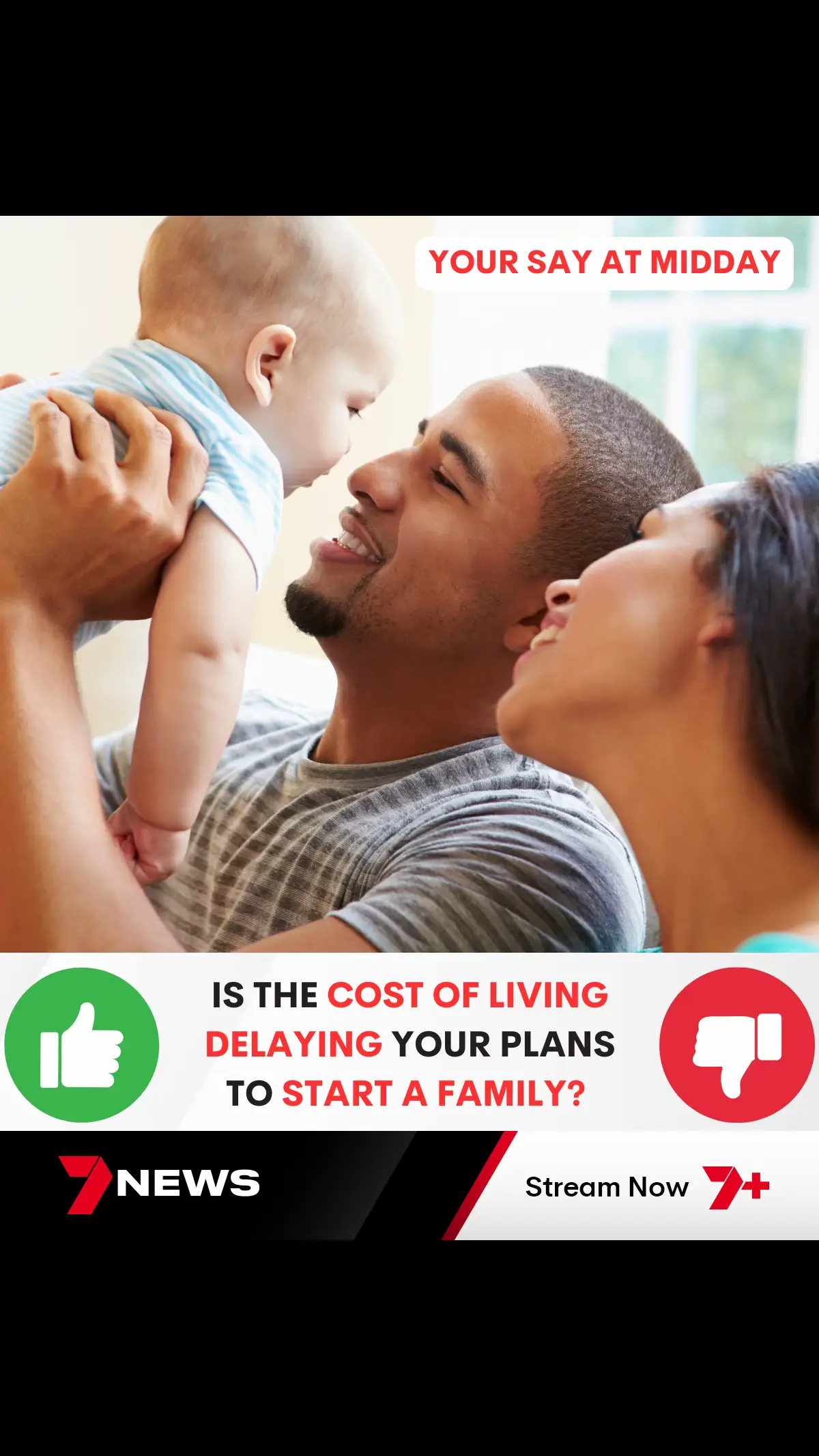 New research has revealed raising the pension age could be contributing to Australia's plunging fertility rates, with less retired grandparents to help care for children as the cost of childcare climbs.  Is the cost of living delaying starting your family?