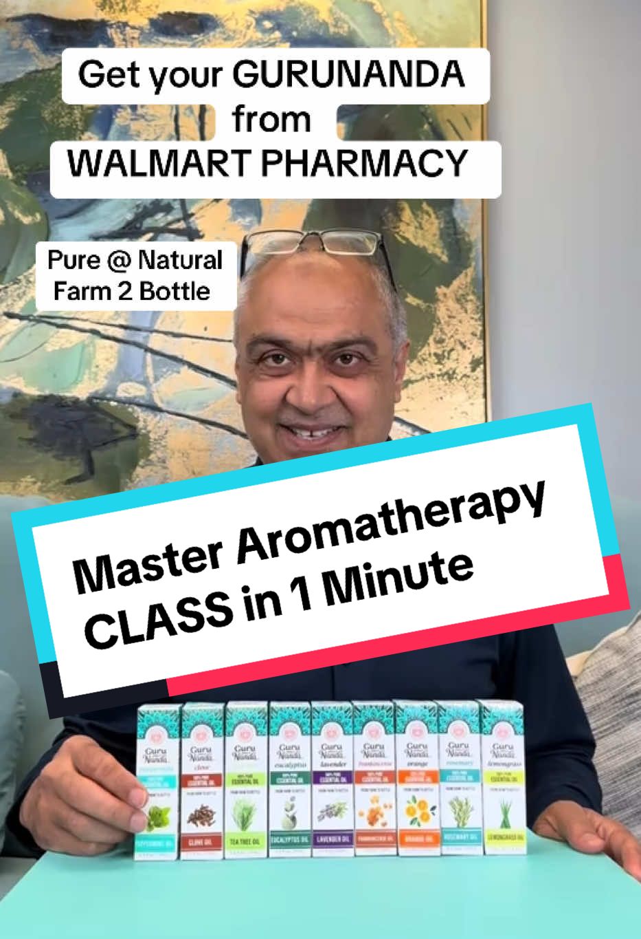 Always buy Guru Nanda ; essential oils from Walmart pharmacy. Never buy them from non-pharmacy areas. #walmart #essentialoils 