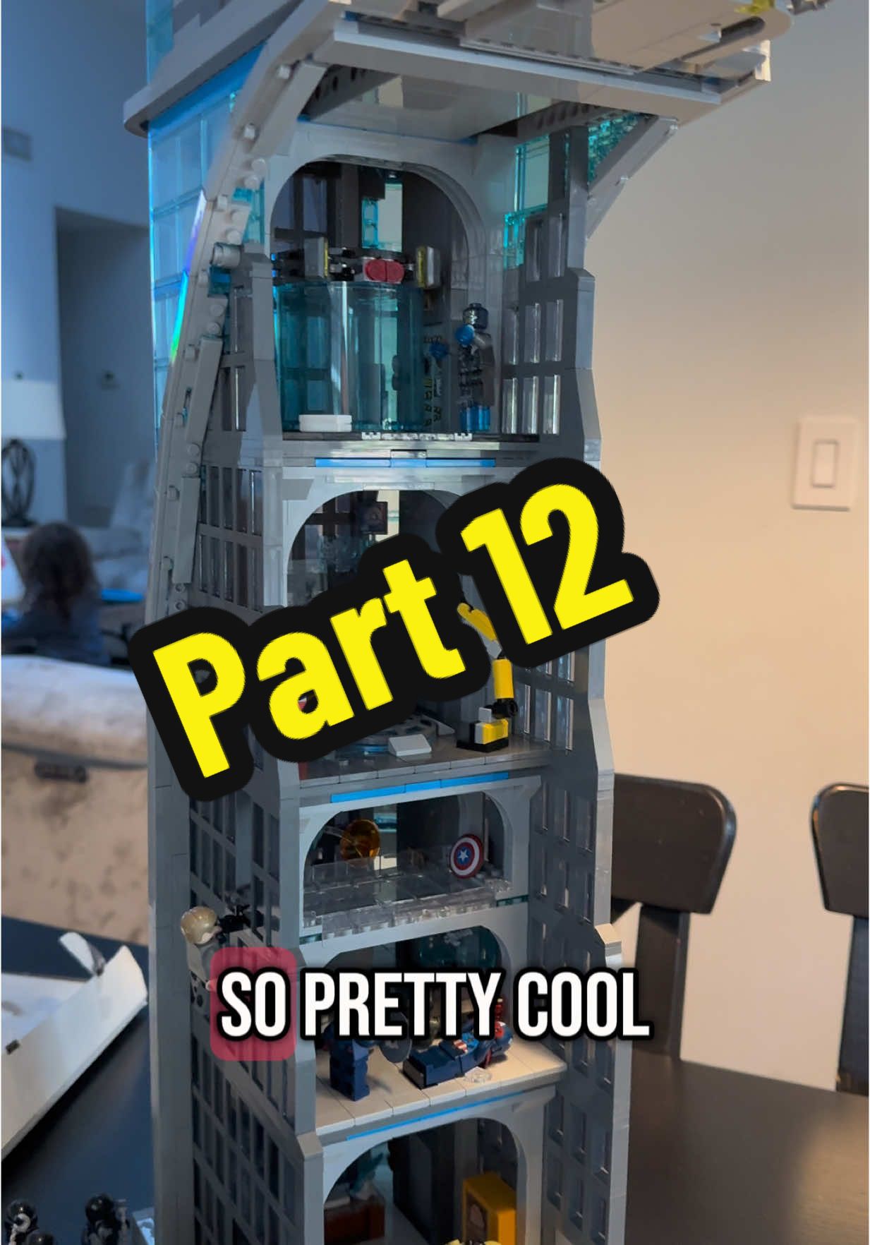 Part  12 building the Lego avengers tower build.  Bags 31-34 out of 39.  Time today 1:30 Total build time 16.97. #avengers #marvel #lego #legotiktok #legos 