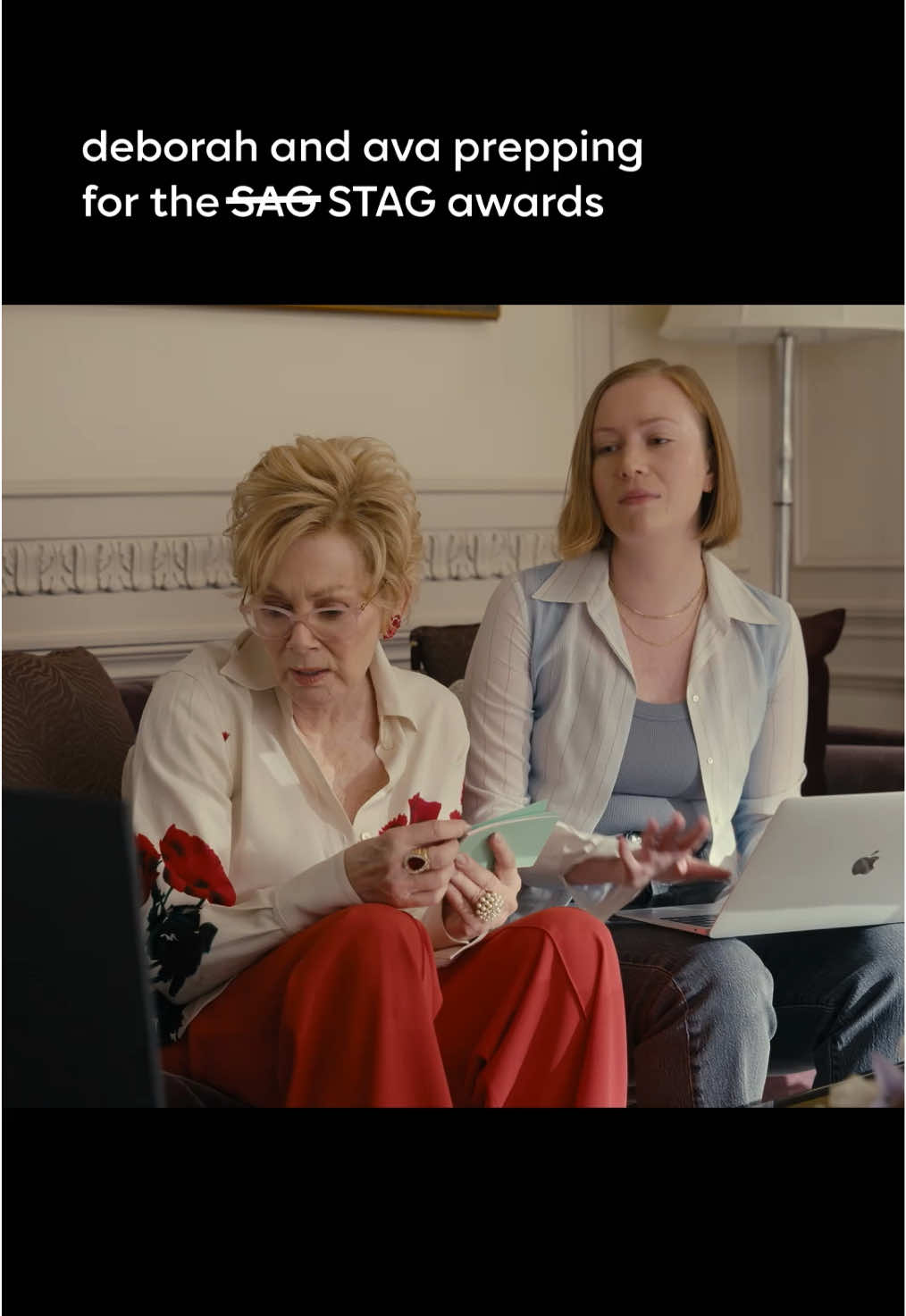 The devil works hard but Kayla works harder. #SAGAwards #Hacks #JeanSmart #HannahEinbinder #DeborahVance #AvaDaniels