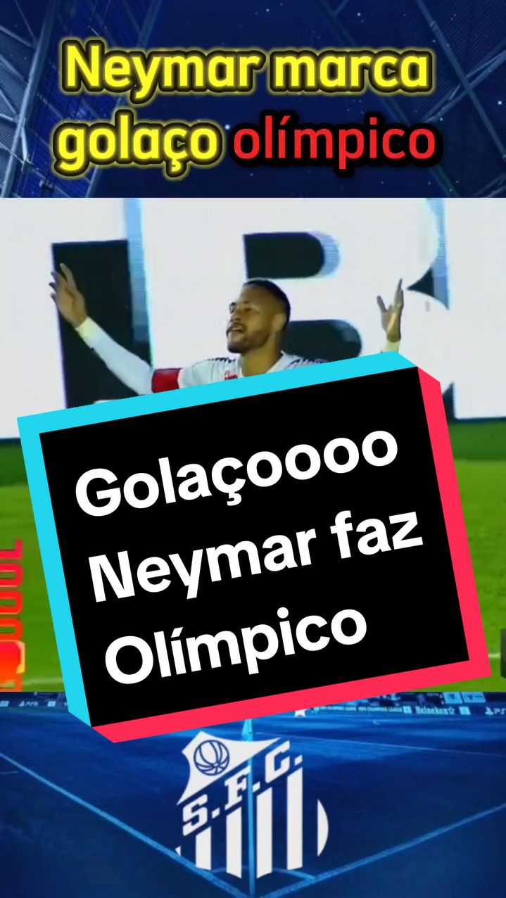 Neymar marca olímpico e torcida vai a loucura... #futebol #esporteviral #neymarjr #santosfc #paulistao2025 