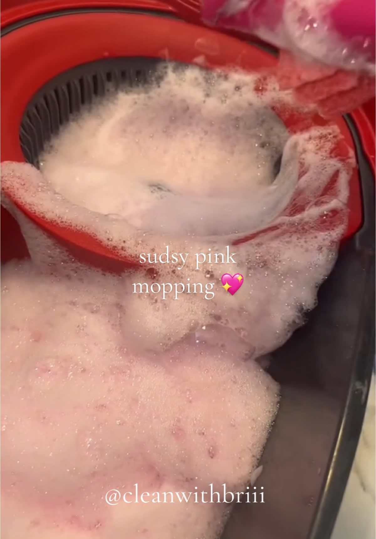 #onthisday pink suds transfer to mop 💖  #sudsy #CleanTok #asmr #cleaningtiktok #cleaningmotivation #viralvideo #mopping #fyp 