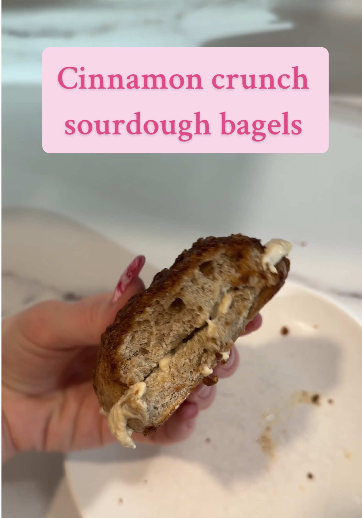 Cinnamon crunch sourdough bagels! Recipe from sourdough Jesha blog #sourdough #sourdoughbagels #cinnamoncrunchbagels #homemadebagels #bagels #sourdoughbaking #bake #messy #chaoticenergy 