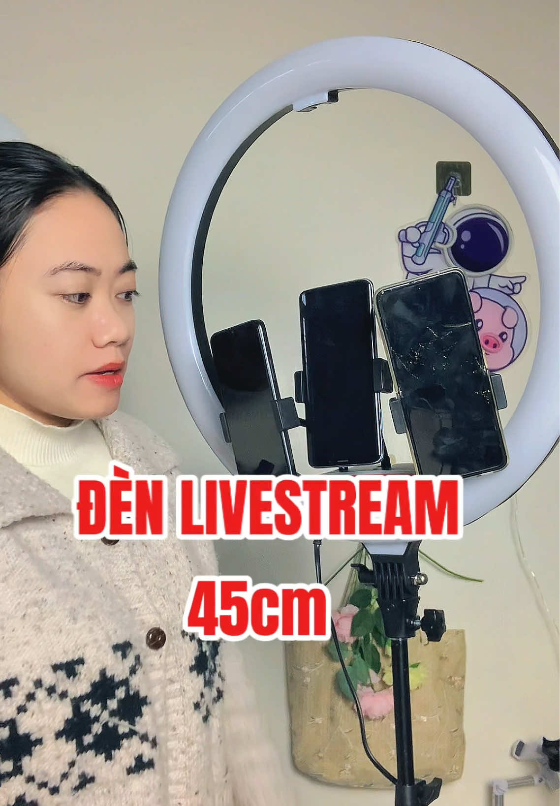 Bộ đèn livestream 45cm 3 kẹp trợ sáng đẹp #ngocdh1996 #denlivestream #denlive45cm #denlivestreamtiktok #denlivegiare 