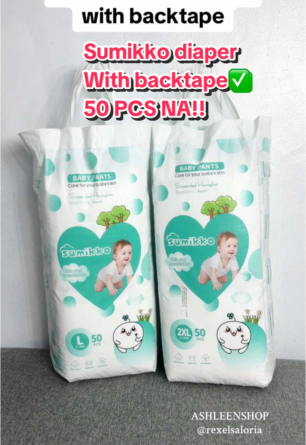 Sumikko diaper with backtape 50pcs/pack!! Ang ganda no leak napaka absorbent niya✅ #sumikko #sumikkodiaper #sumikkodiaper50pcs #koreandiaper #japandiaper #babydiaper #diaperpants 